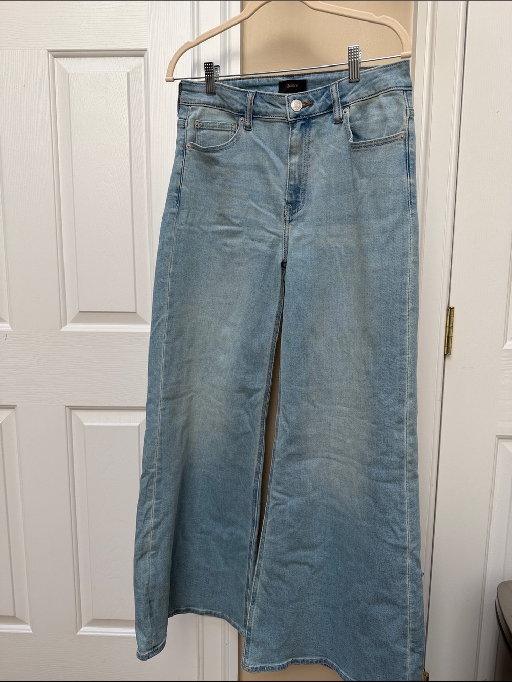 Quince Bella Stretch Palazzo High-Rise Jeans